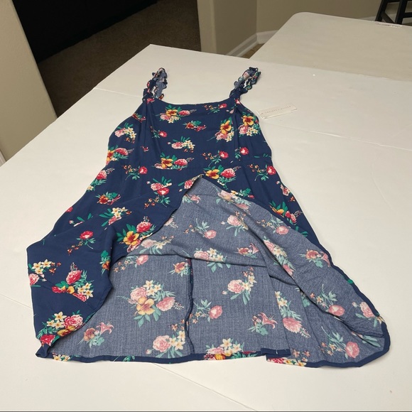 Society + Stitch Summer Dress Sz Large Blue Floral - Picture 10 of 15